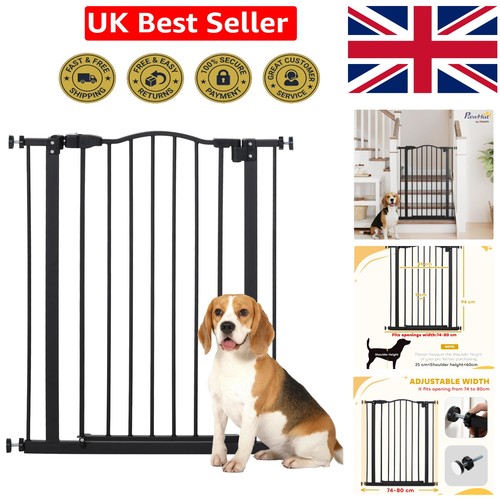 Elegant black dog gate - black, gate: